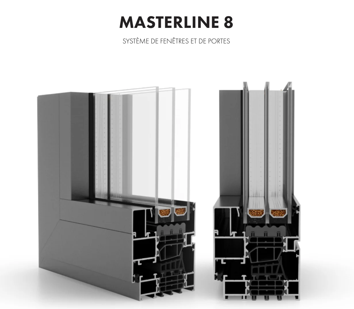 Profil de fenêtre aluminium MasterLine 8